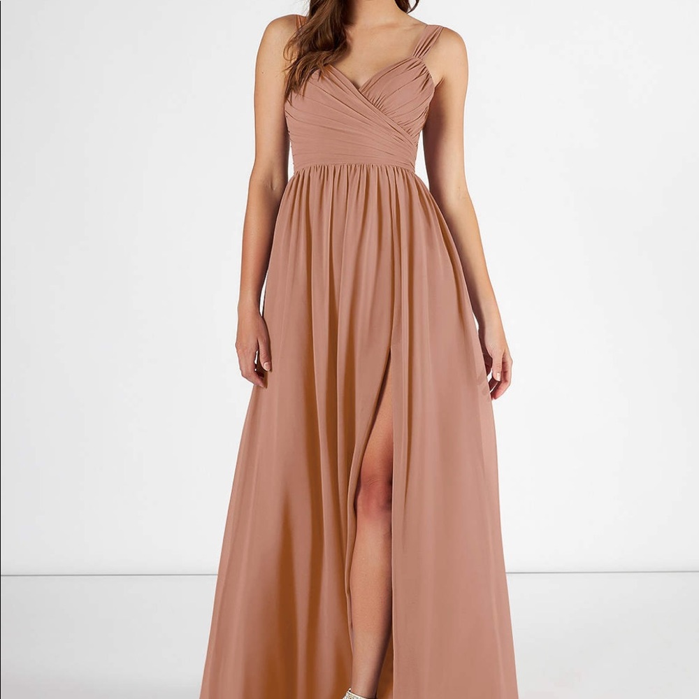 Champagne Rose Azazie Bridesmaid Dress